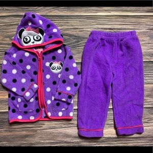 Mon Petit Baby Girl Sweatsuit Outfit SZ 18m NEW